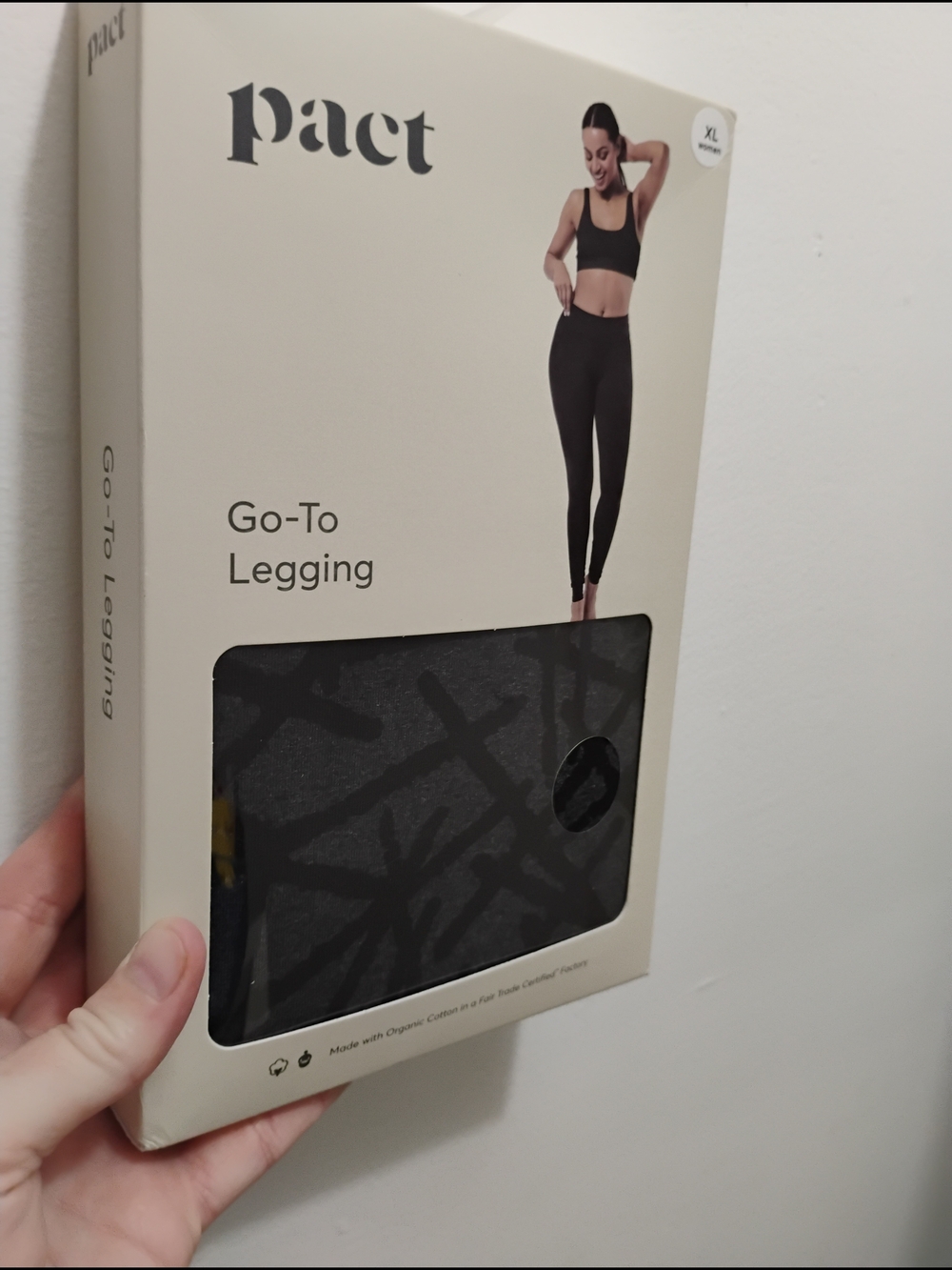 Pact Charcoal Gray Go-To Legging with Abstract Black Print